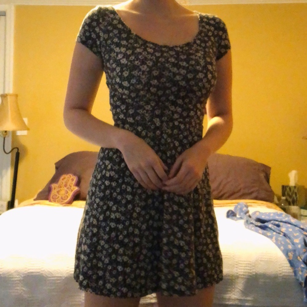 Brown Floral Dress